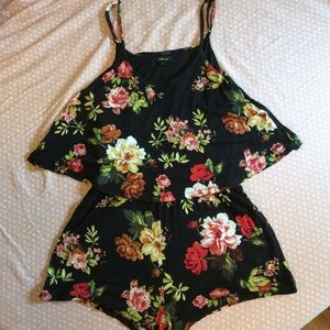 Flower Print Romper